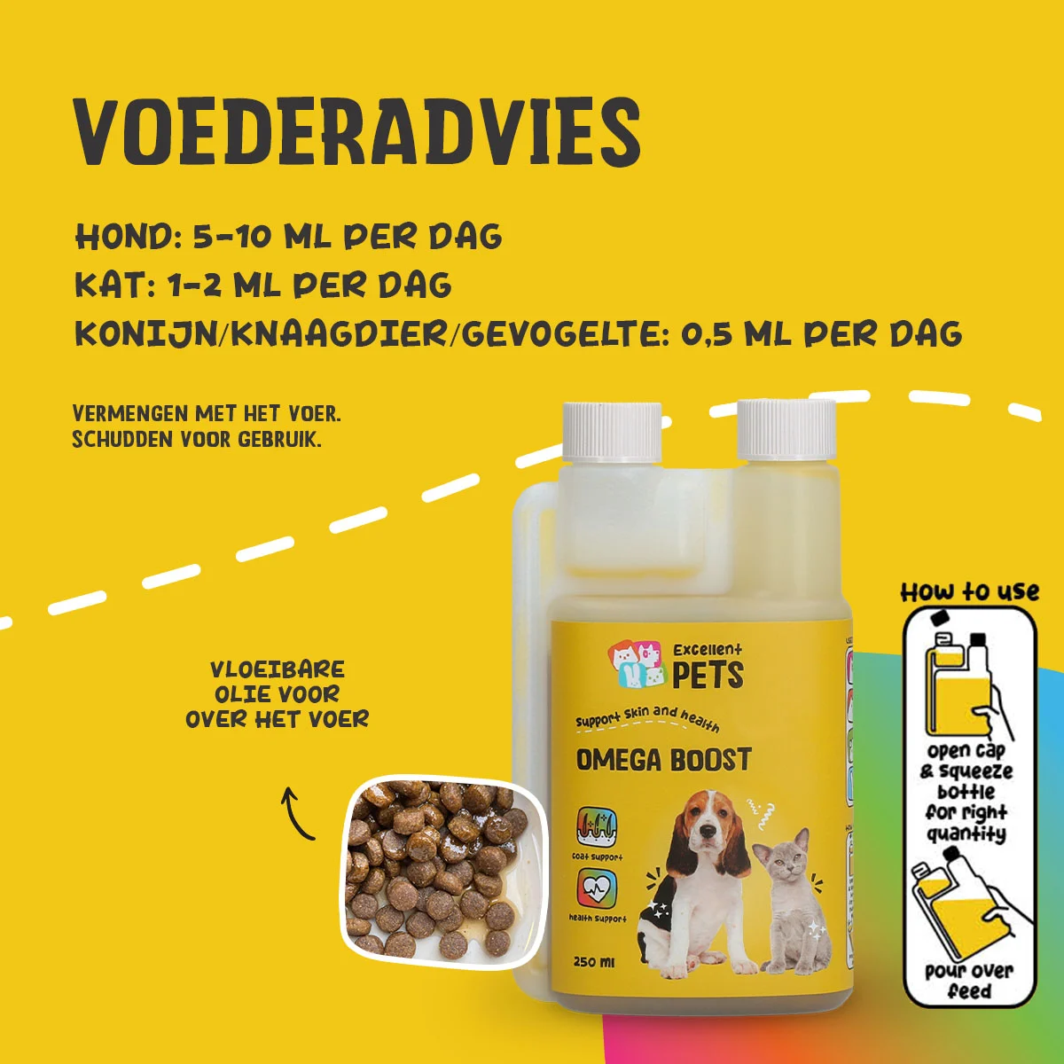 Olio omega per cani con oli vegetali, 250 ml – Excellent Pets Omega Boost - immagine 2