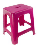 Montatoio e seduta con 1 gradino, rosa, altezza 41 cm – Vplast