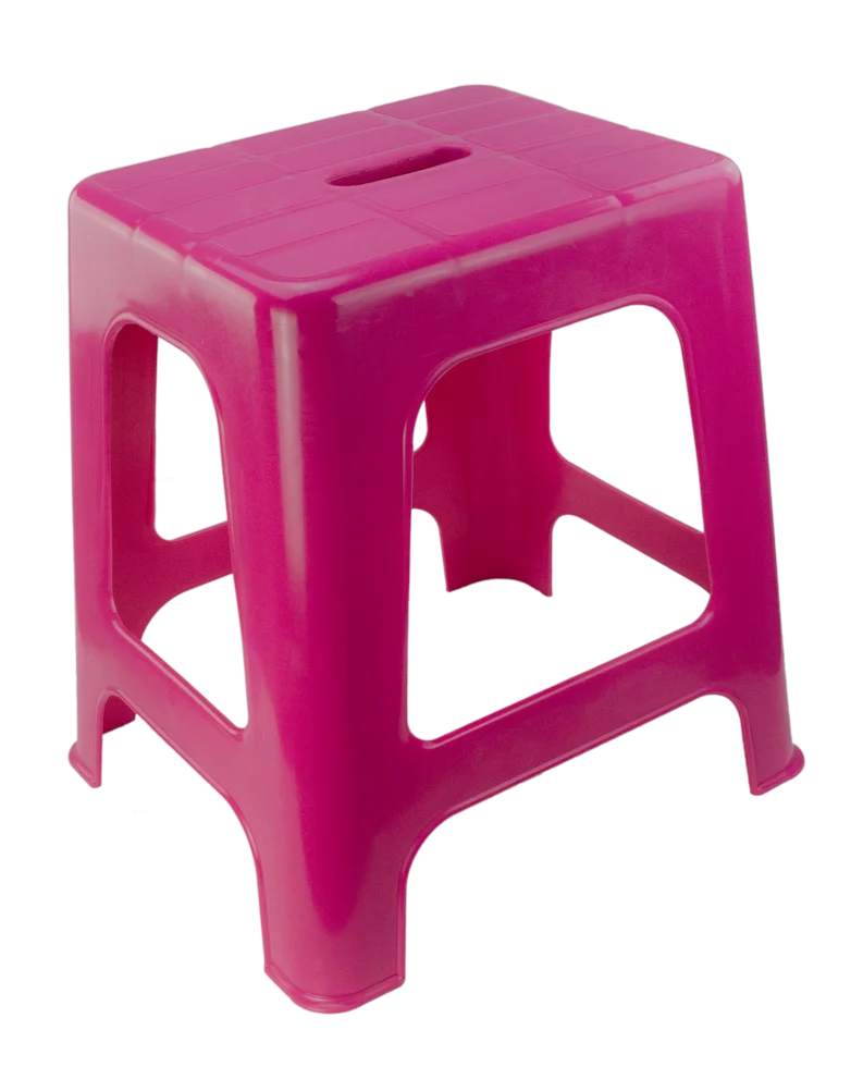 Montatoio e seduta con 1 gradino, rosa, altezza 41 cm – Vplast - immagine 1