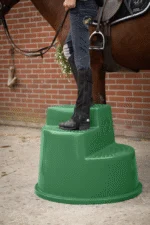 Predellino con 3 gradini antiscivolo, verde, 53 cm – Excellent Horse - immagine 4