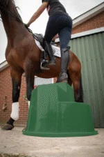 Predellino con 3 gradini antiscivolo, verde, 53 cm – Excellent Horse - immagine 5