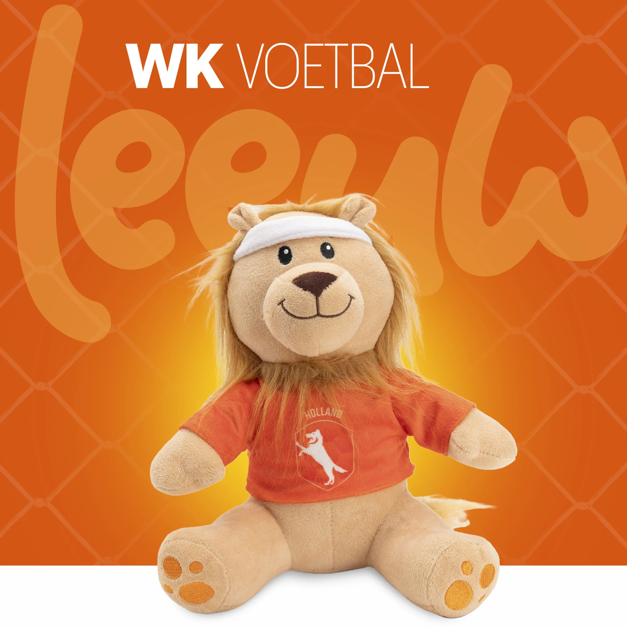 Peluche a forma di leone per cani, arancione, 28 cm – Holland Oranje Leeuw M - immagine 2