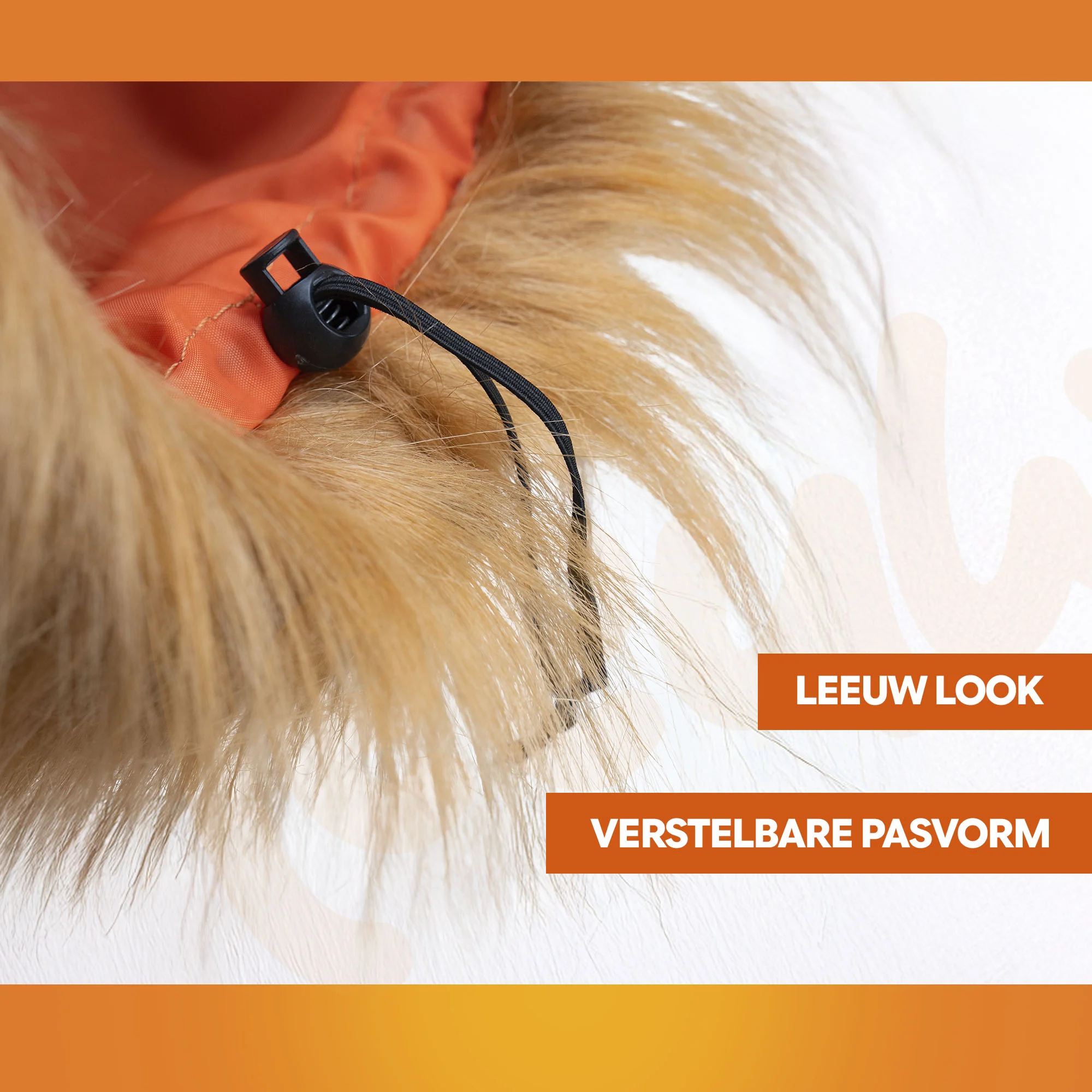 Criniera da leone arancione per cani, taglia S – Criniera arancione Holland - immagine 4
