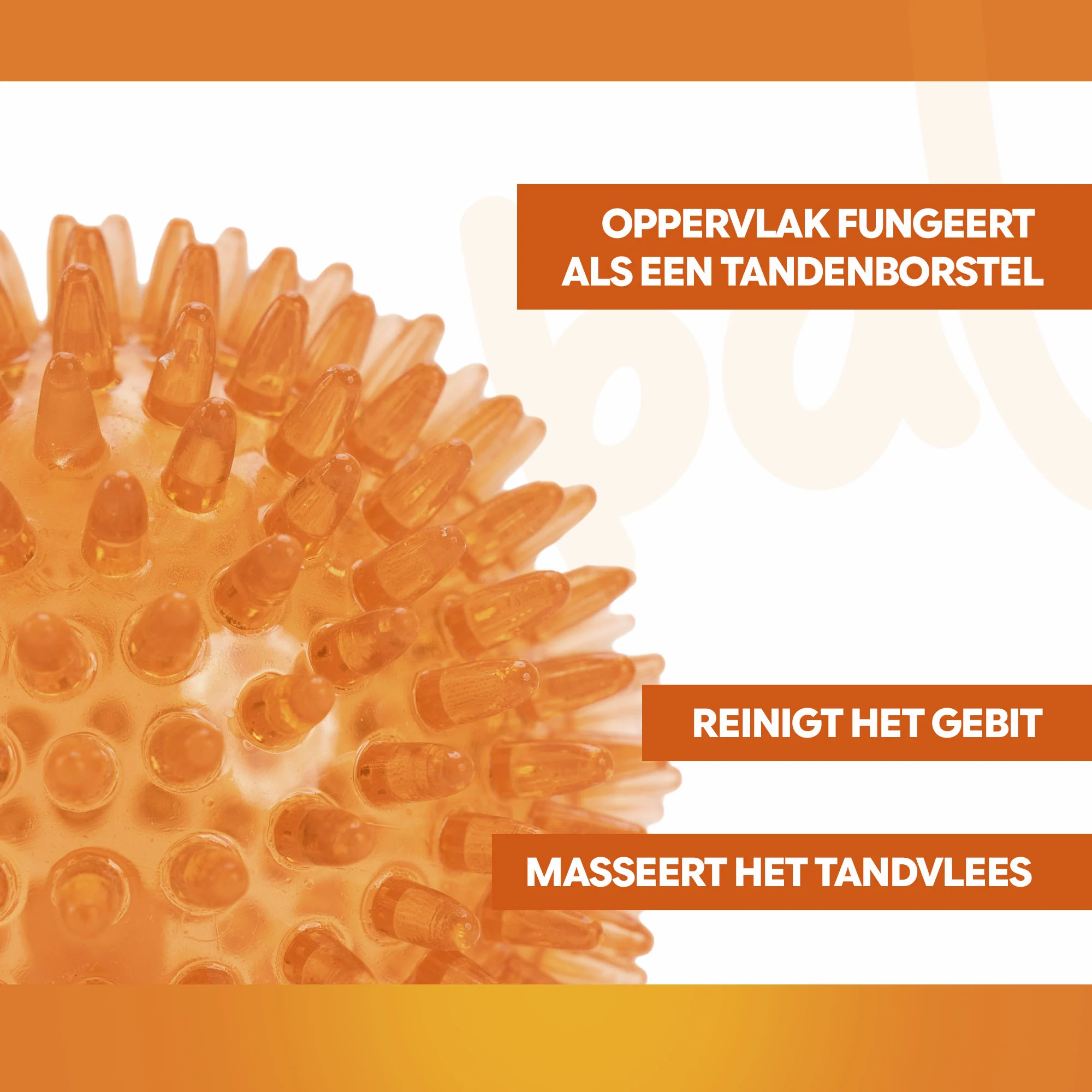 Palla per cani con punte morbide M – Holland Oranje Egelbal - immagine 3