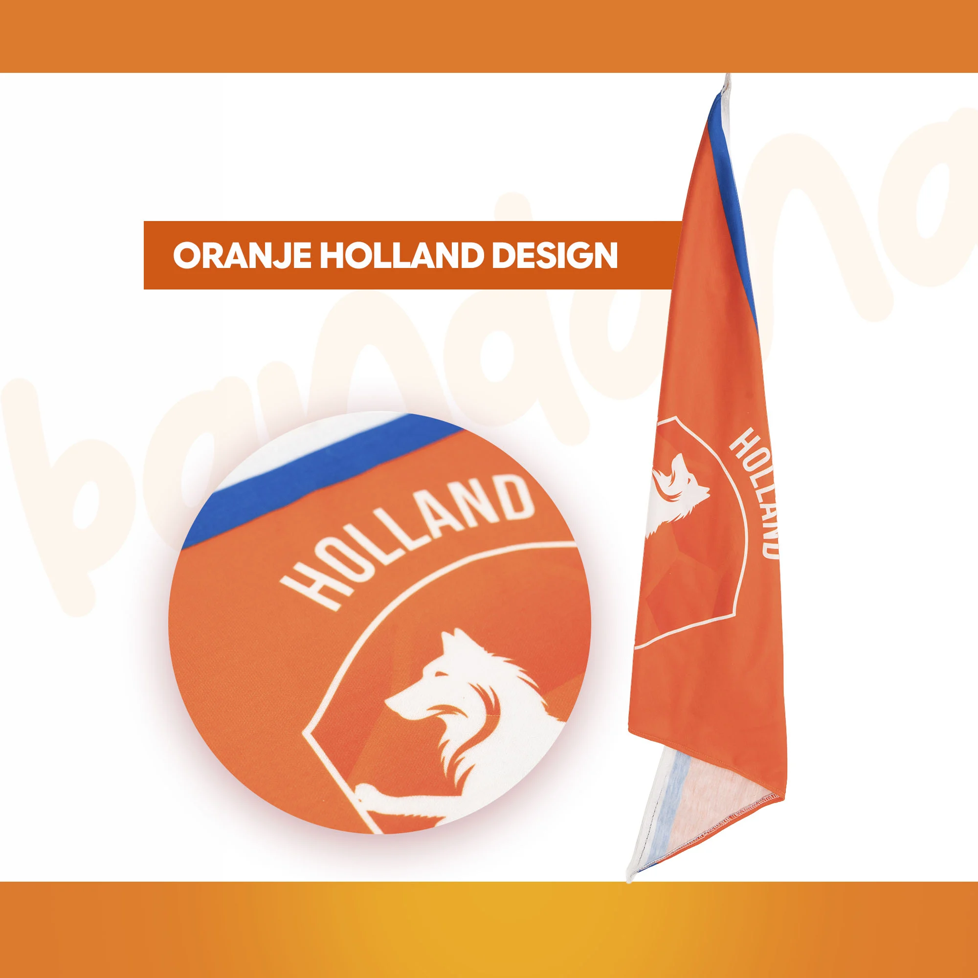 Bandana arancione per cani L per il Koningsdag – Bandana arancione Holland - immagine 3