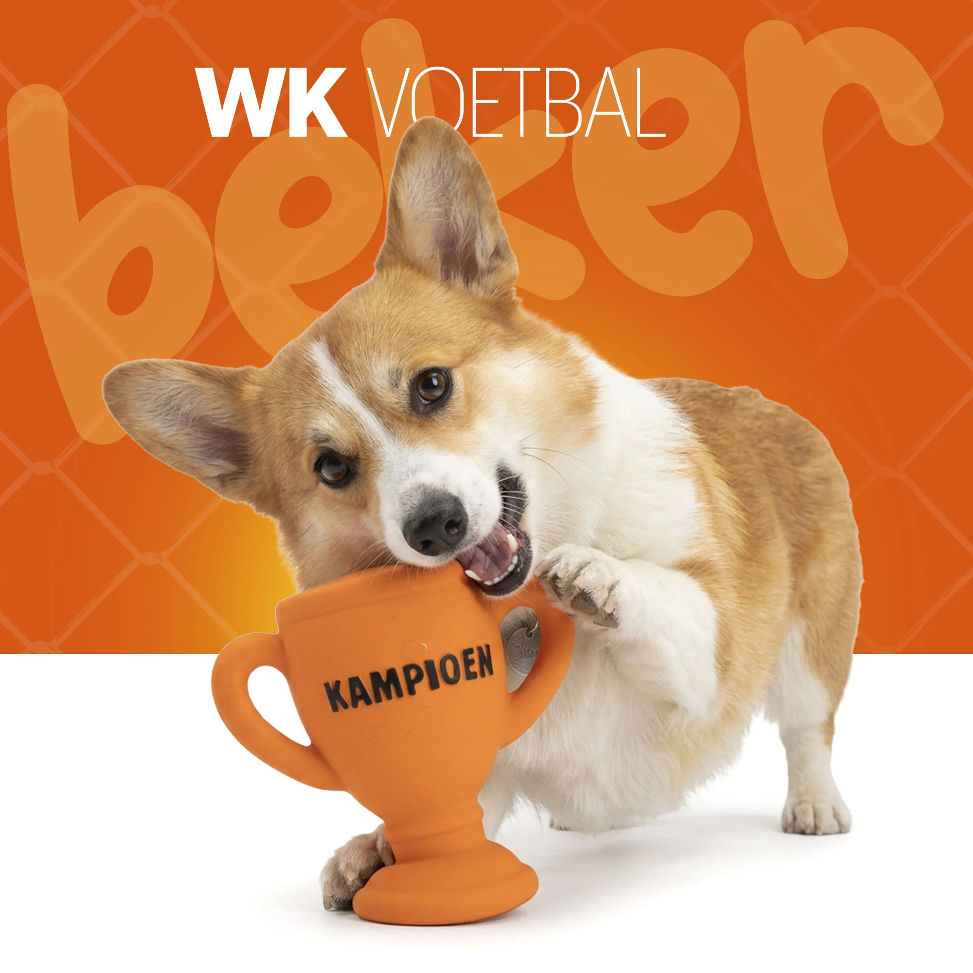 Giocattolo per cani a forma di coppa in lattice, arancione – Holland Coppa dei Mondiali - immagine 2
