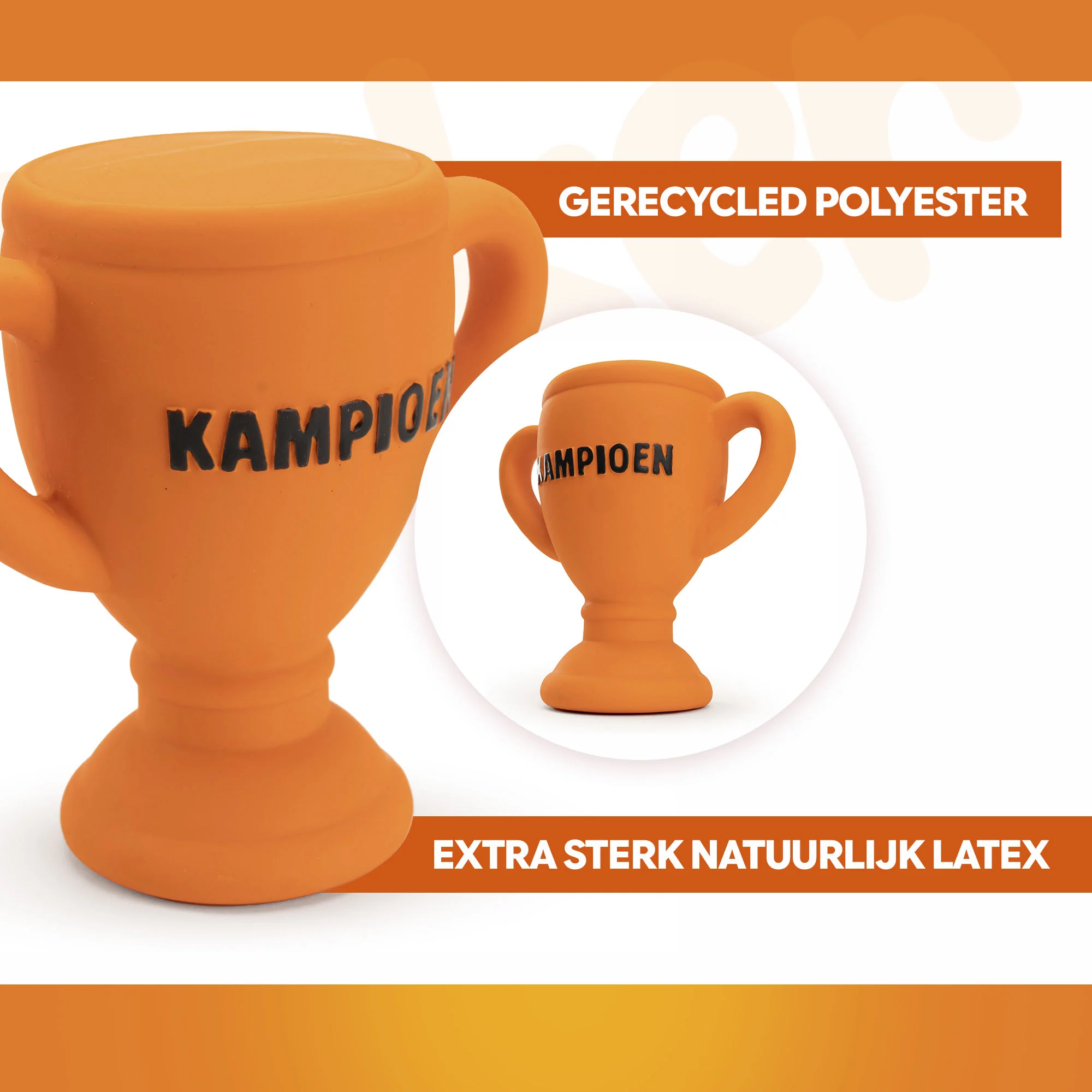 Giocattolo per cani a forma di coppa in lattice, arancione – Holland Coppa dei Mondiali - immagine 3