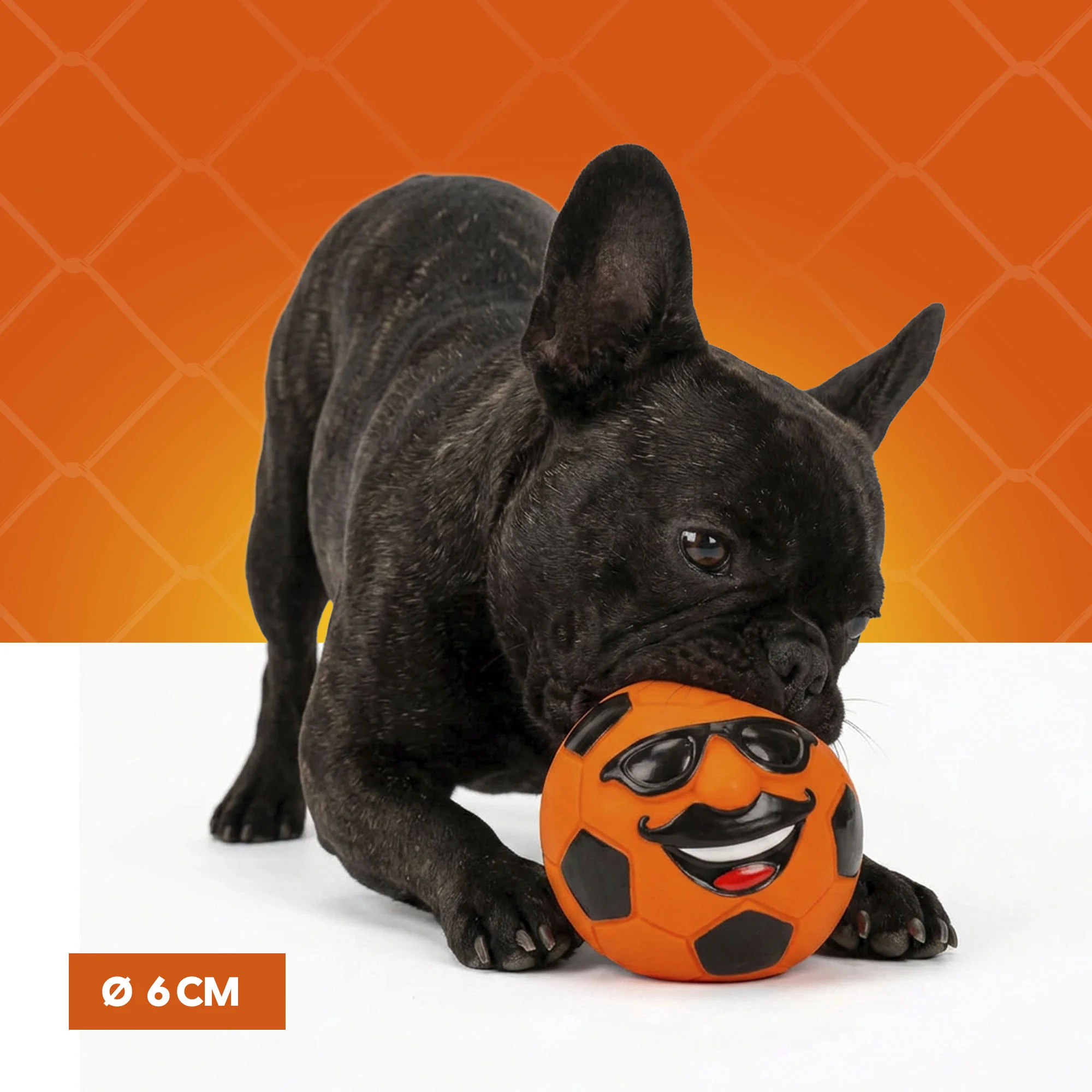 Giocattolo per cani in lattice con fischietto Arancione M – Holland Mr. Dutch - immagine 4