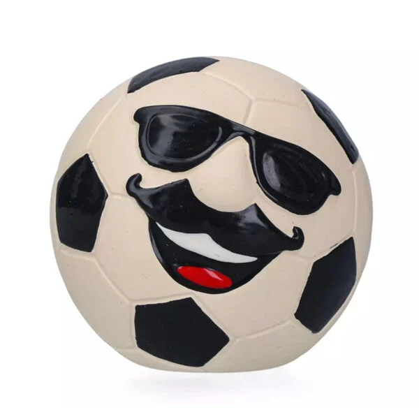 Giocattolo per cani in lattice con squeaker, arancione, L – Holland Mr. WK Soccer
