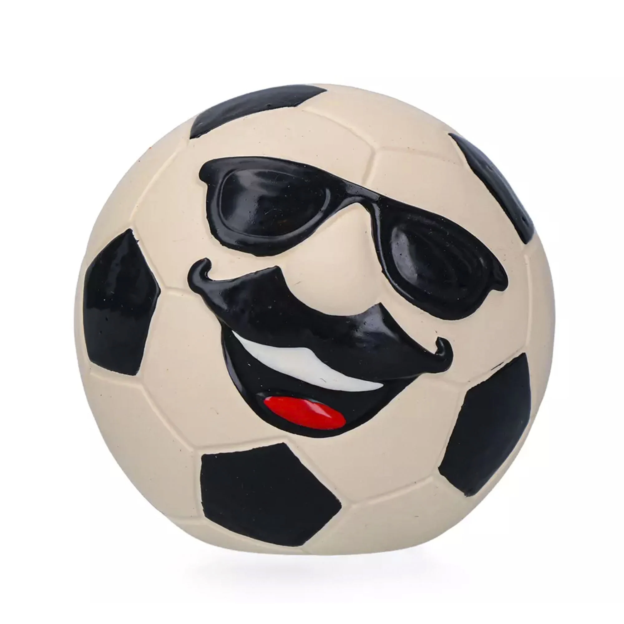 Giocattolo per cani in lattice con squeaker, arancione, L – Holland Mr. WK Soccer - immagine 1