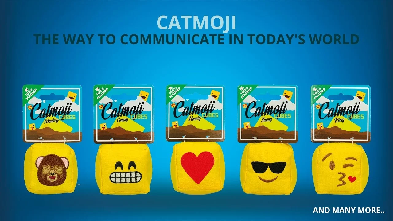 Gioco per gatti a forma di emoji con piume e MADNIP, ø 6 cm – Catmoji Angry - immagine 3