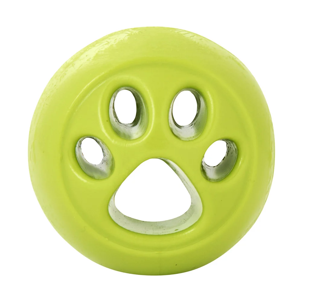 Palla dispenser per cani in TPE, verde, 6 x 6 cm – Outward Hound (Kyjen) Orbee-Tuff Nooks - immagine 1