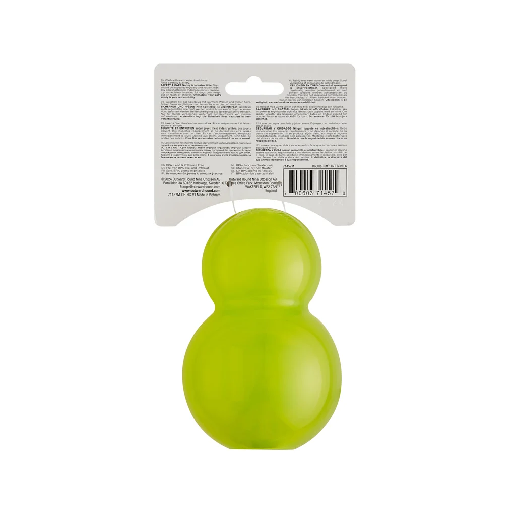 Gioco da masticare riempibile L Verde, 12 x 7,5 cm – Outward Hound (Kyjen) Double-Tuff - immagine 3