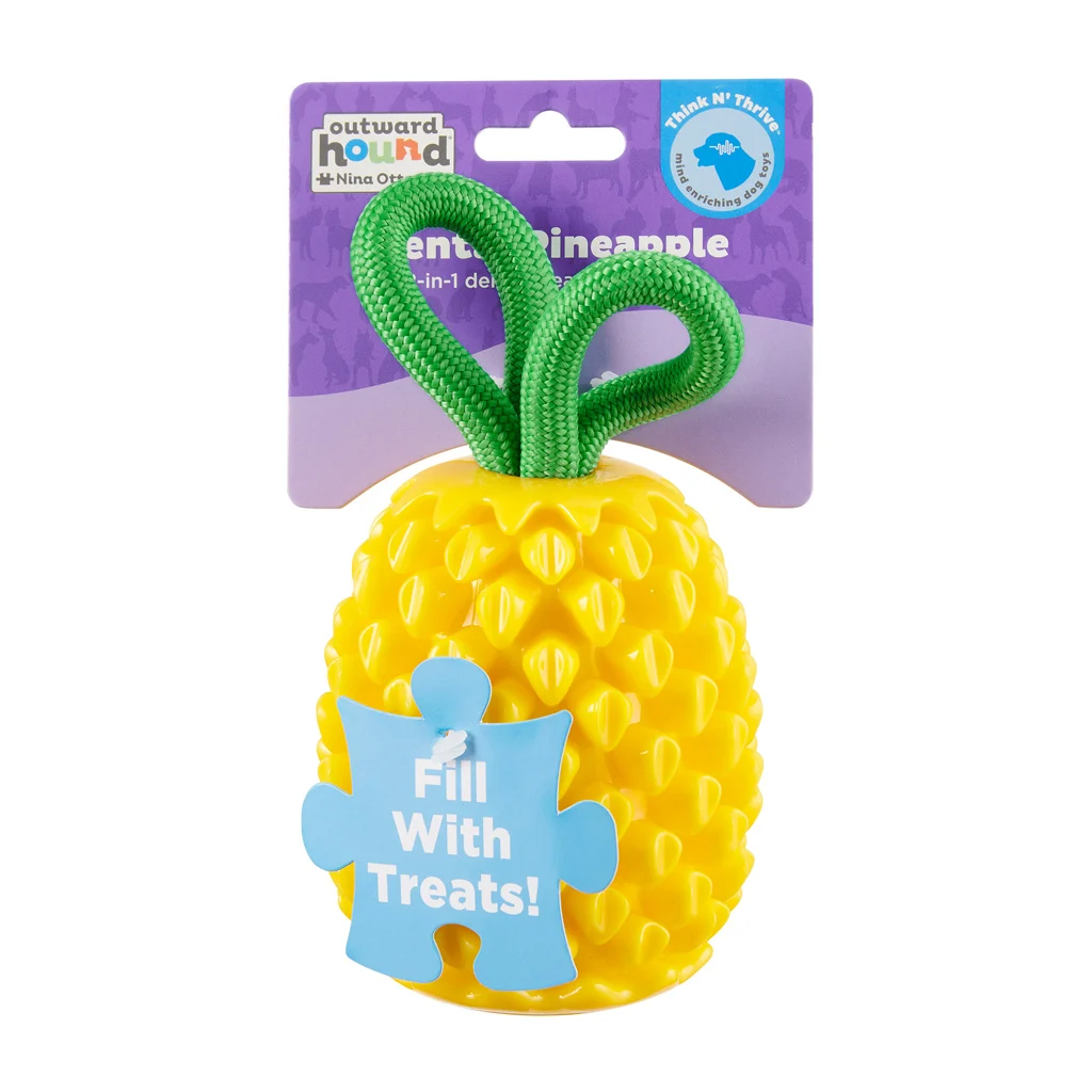 Gioco da masticare con corda e profumo fruttato – Outward Hound (Kyjen) Dental Pineapple - immagine 1