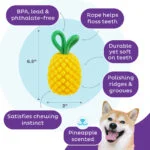 Gioco da masticare con corda e profumo fruttato – Outward Hound (Kyjen) Dental Pineapple - immagine 5