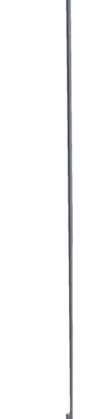 Paletto da inserimento in acciaio armonico con ricciolo, bianco, 110 cm – ZoneGuard