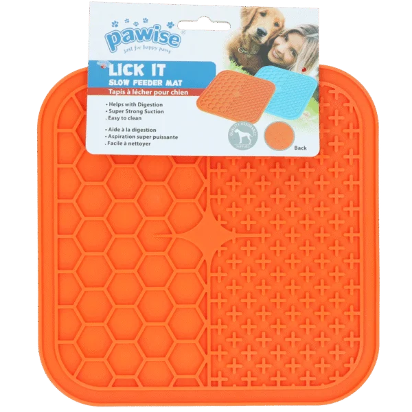 Tappetino da leccare per cani con ventose, 21 x 21 cm, assortito – Pawise Dog Lick Mat