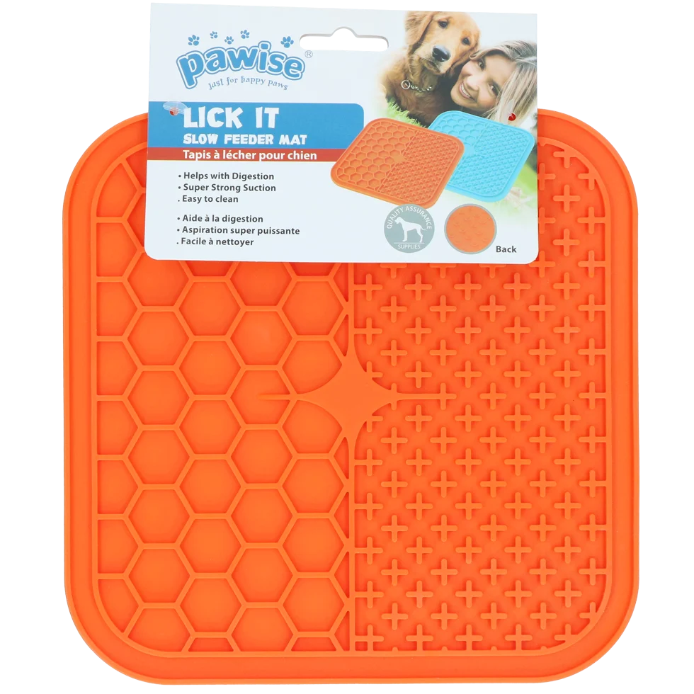 Tappetino da leccare per cani con ventose, 21 x 21 cm, assortito – Pawise Dog Lick Mat - immagine 1