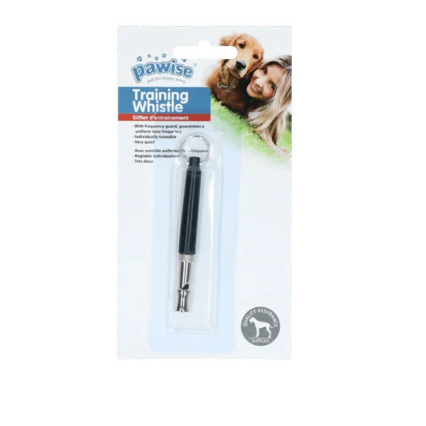 Fischietto per cani dal suono delicato, nero, 8 cm – Pawise Dog Training Whistle