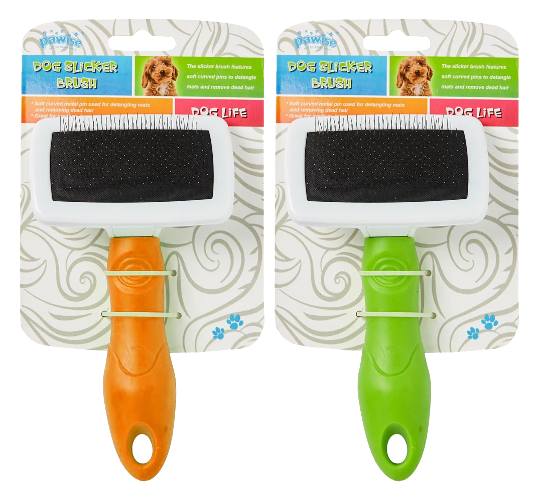 Spazzola slicker per cani con setole morbide, 11 cm – Pawise Dog Slicker Brush M - immagine 1