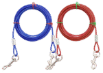 Linea di ancoraggio in cavo d’acciaio rivestito in vinile, 7 m – Pawise Tie Out - immagine 2