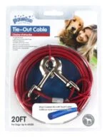 Linea di ancoraggio in cavo d’acciaio rivestito in vinile, 7 m – Pawise Tie Out - immagine 3