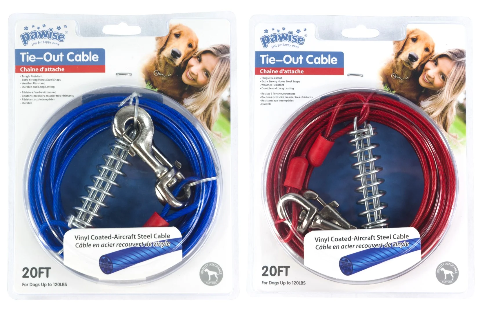Cavo di ancoraggio in acciaio rivestito in vinile, 7 m – Pawise Tie Out Heavy Duty - immagine 1