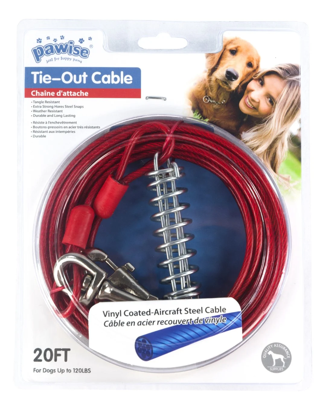 Cavo di ancoraggio in acciaio rivestito in vinile, 7 m – Pawise Tie Out Heavy Duty - immagine 2