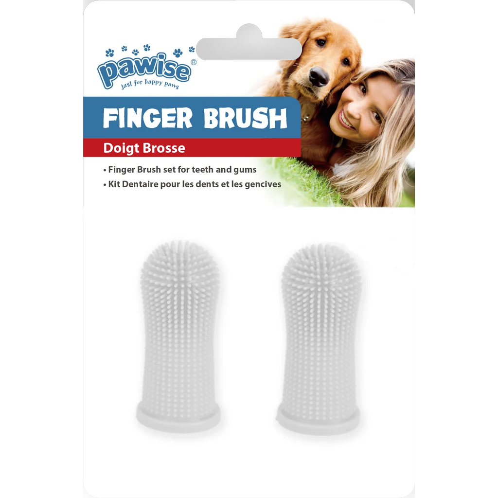 PAWI11553.png Spazzolino da dito in silicone per cani, 2 pezzi – Pawise Finger Brush - immagine 1