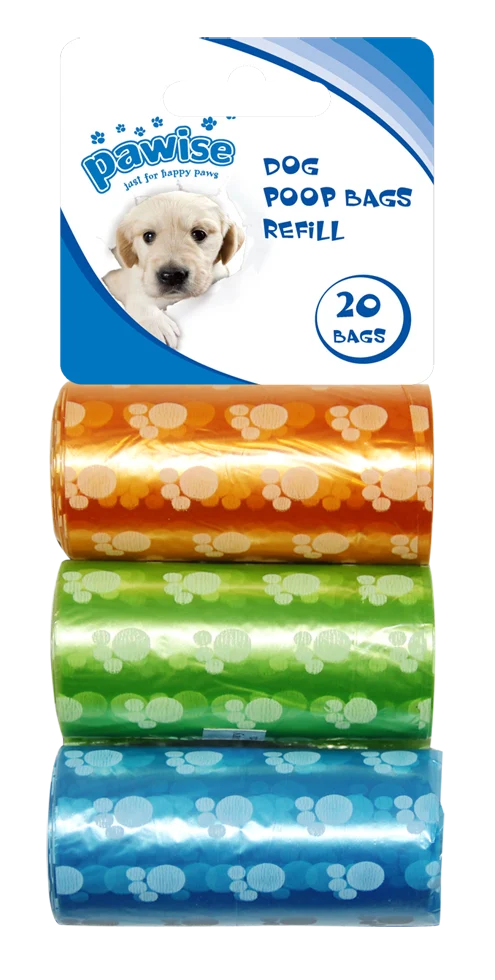 Ricarica di sacchetti igienici, 3 rotoli da 20 pezzi – Pawise Refill Poop Bag 3-Pack - immagine 1