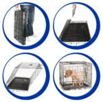 Trasportino pieghevole in filo d’acciaio per cani, 122 x 76 x 84 cm – Pawise Wire Dog Crate XXL