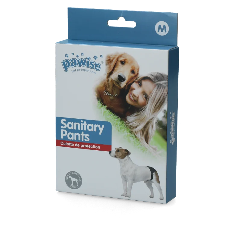 Mutandina igienica per cani con 1 inserto assorbente, circonferenza addominale da 32 a 39 cm – Pawise Sanitary Pants M - immagine 1