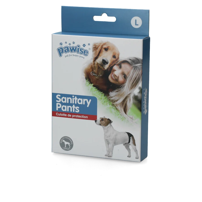 Mutandine igieniche per cani con 1 assorbente, circonferenza addominale da 40 a 49 cm – Pawise Sanitary Pants L - immagine 1