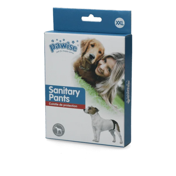 Mutandina igienica per cani con 1 salvietta assorbente, circonferenza addominale da 60 a 70 cm – Pawise Sanitary Pants XXL