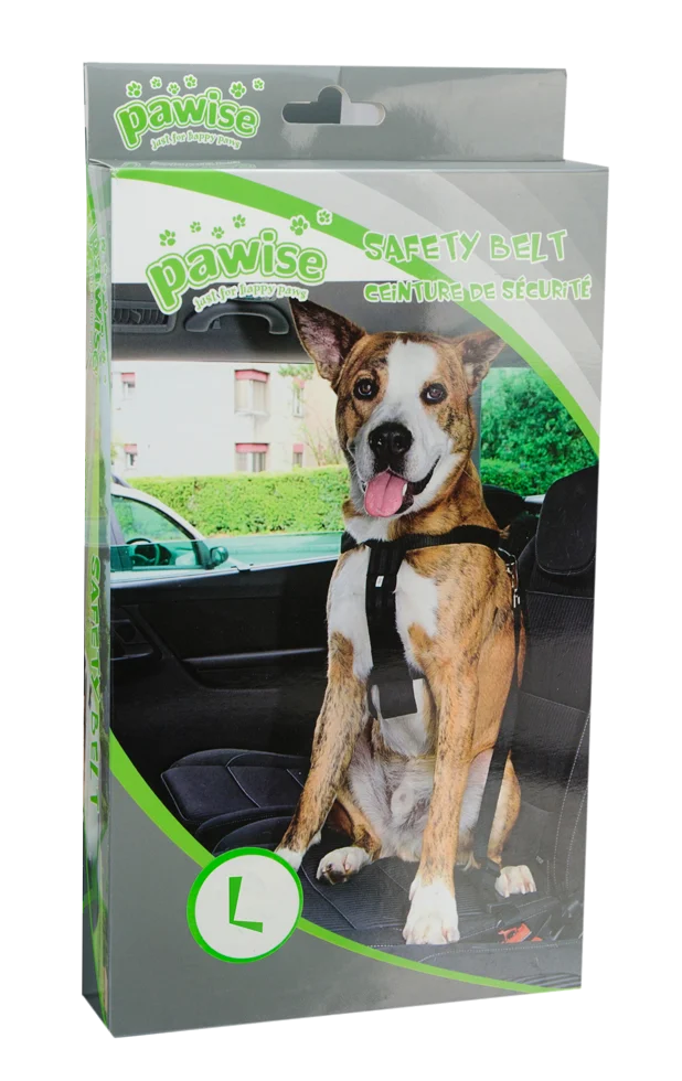 Cintura di sicurezza per auto con pettorina per cani, circonferenza da 70 a 90 cm – Pawise Safety Belt L - immagine 2