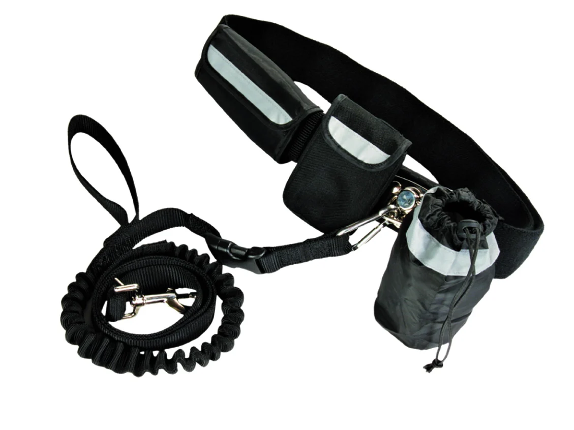 Guinzaglio hands free per cani per correre con estremità elastica da fissare alla cintura – Pawise Hands Free Doggy Jogger Kit - immagine 1