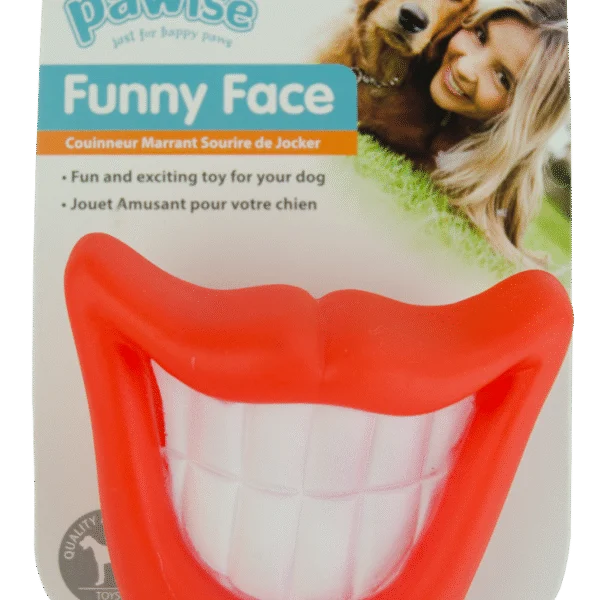 Gioco per cani con squeaker per selfie – Pawise Funny Face Big Tooth