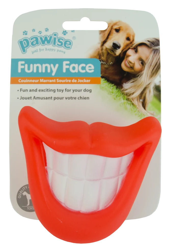 Gioco per cani con squeaker per selfie – Pawise Funny Face Big Tooth - immagine 1