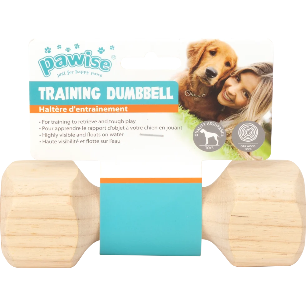 Manubrio da riporto in legno di quercia, 17 cm – Pawise Wooden retrieving dumbbell S - immagine 1
