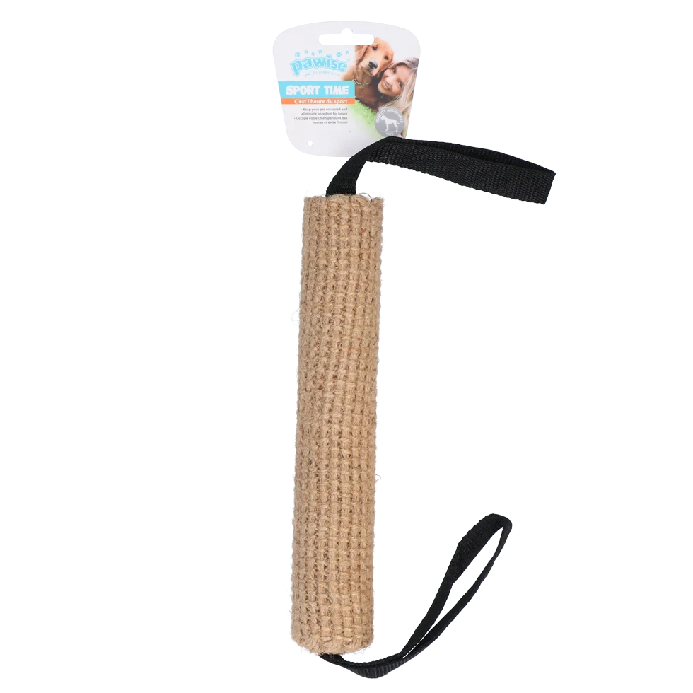 Rullo da riporto in juta con anelli 25 cm – Pawise Jute Biting Roll - immagine 1