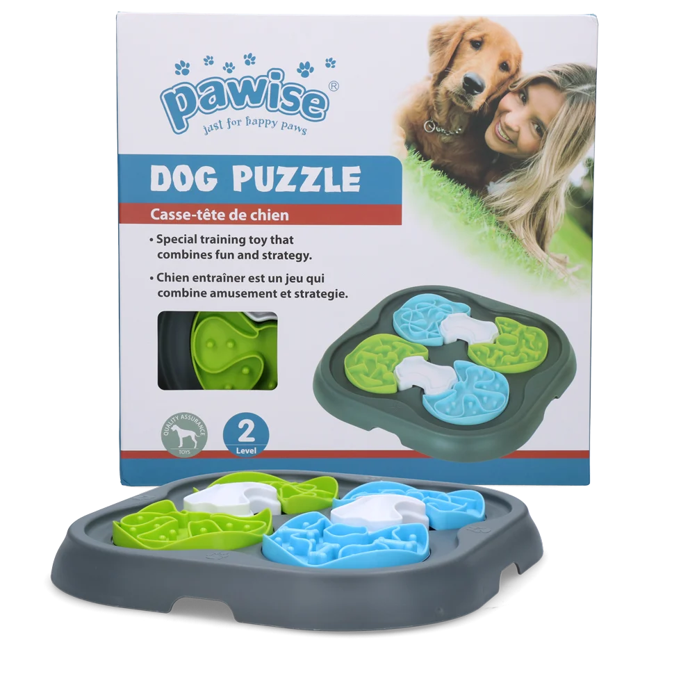 Puzzle per cani con scomparti scorrevoli, 34 x 34 cm – Pawise Dog Puzzle - immagine 1