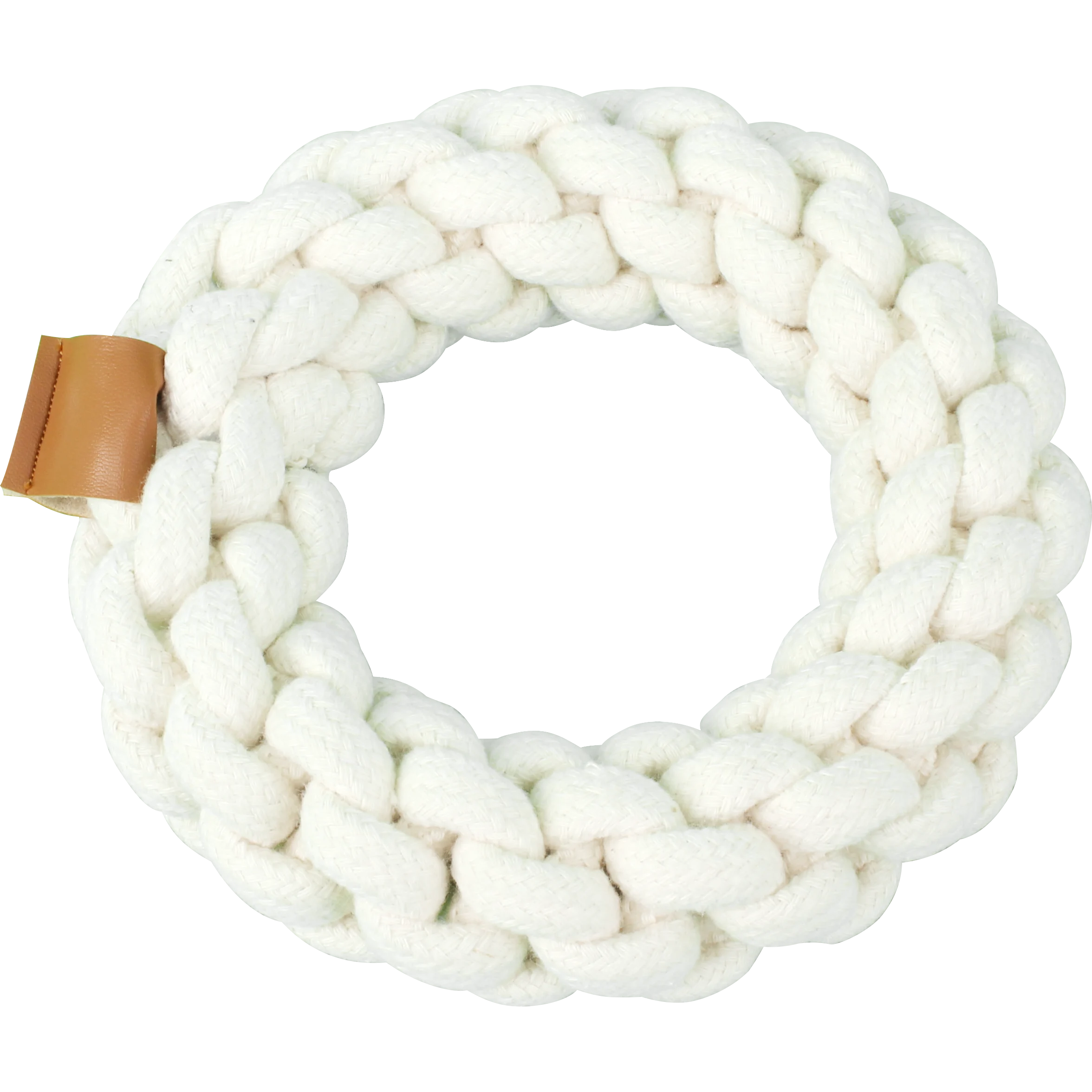 Corda per cani in cotone a forma di anello, beige – Pawise Premium Cotton Toy Ring - immagine 1