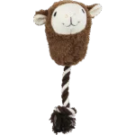 Peluche per cani a forma di alpaca con corda da gioco e squeaker, assortito – Pawise Alpaca Doll With Rope
