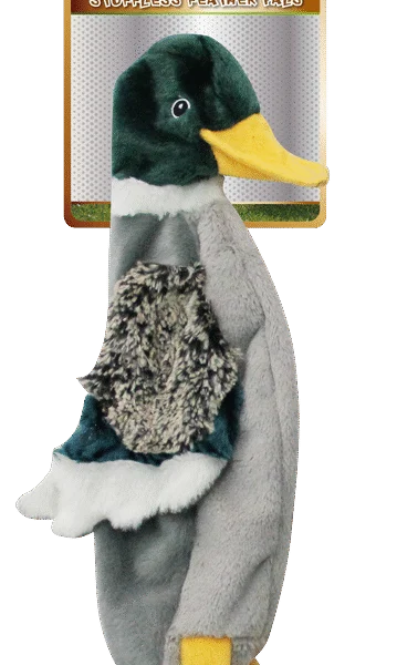 Peluche per cani a forma di anatra L senza imbottitura con squeaker, 45 cm – Pawise Stuffless Feather Pals