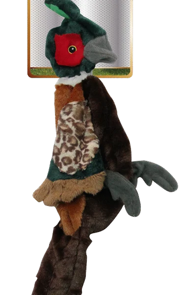 Peluche per cani a forma di fagiano S senza imbottitura con squeaker, 37 cm – Pawise Stuffless Feather Pals