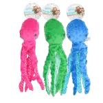 Peluche per cani a forma di polpo con squeaker, assortito, S – Pawise Multicolor Plush Octopus (3 colour assorted) S