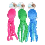 Peluche per cani a forma di polpo con squeaker, colori assortiti, L – Pawise Multicolor Plush Octopus (3 colour assorted) L