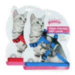 Pettorina per gatti con guinzaglio L, colori assortiti rosso o blu – Pawise Kitten Harness With Leash