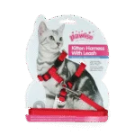 Pettorina per gatti con guinzaglio L, colori assortiti rosso o blu – Pawise Kitten Harness With Leash - immagine 2