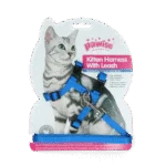 Pettorina per gatti con guinzaglio L, colori assortiti rosso o blu – Pawise Kitten Harness With Leash - immagine 3